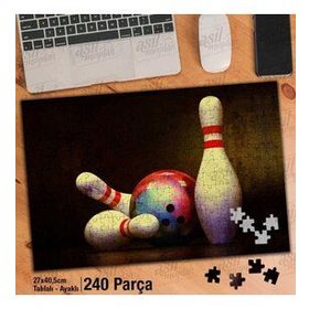 Asil Hobi Bowling-Kuka-Top-Oyun-Spor-Yapboz-Ayak Destekli 240 Parça Puzzle