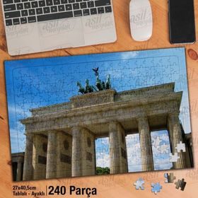 Asil Hobi Brandenburg Kapısı-Almanya-Mimari Yapboz-Ayak Destekli Çerçeveli 240 Parça Puzzle
