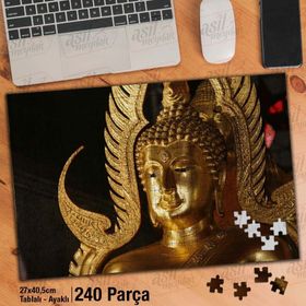Asil Hobi Buda-Heykel-Tapınak-İnanç Yapboz-Ayak Destekli Çerçeveli 240 Parça Puzzle