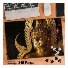 Asil Hobi Buda-Heykel-Tapınak-İnanç Yapboz-Ayak Destekli Çerçeveli 240 Parça Puzzle