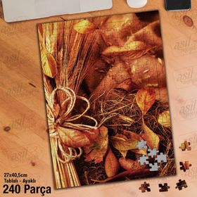 Asil Hobi Buğday-Sonbahar-Tarım-Başak Yapboz-Ayak Destekli Çerçeveli 240 Parça Puzzle
