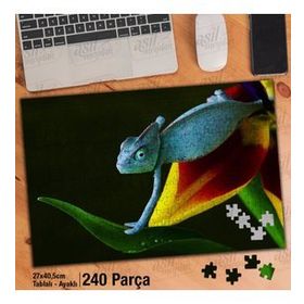 Asil Hobi Bukalemun-Sevimli Hayvan-Doğa Yapboz-Ayak Destekli 240 Parça Puzzle