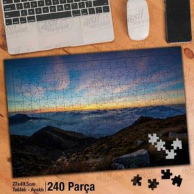 Asil Hobi Bulutlar-Sarp Kayalıklar-Gökyüzü Yapboz-Ayak Destekli Çerçeveli 240 Parça Puzzle