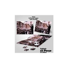 Asil Hobi Bursa Nutku-Mustafa Kemal Atatürk-Yapboz-Ayak Destekli Çerçeveli 42 Parça Puzzle