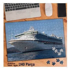 Asil Hobi Büyük Gemi-Deniz-Gezi-Manzara Yapboz-Ayak Destekli Çerçeveli 240 Parça Puzzle