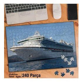 Asil Hobi Büyük Gemi-Deniz-Gezi-Manzara Yapboz-Ayak Destekli Çerçeveli 240 Parça Puzzle