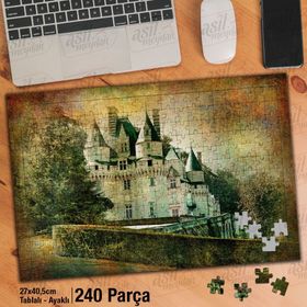 Asil Hobi Büyük Lüks Ev-Mimari-Ağaçlar-Otantik Yapboz-Ayak Destekli Çerçeveli 240 Parça Puzzle