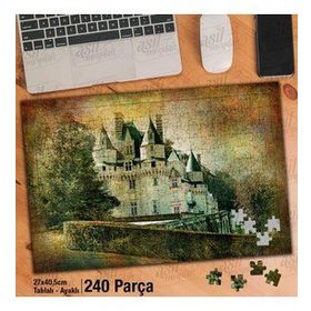 Asil Hobi Büyük Lüks Ev-Mimari-Ağaçlar-Otantik Yapboz-Ayak Destekli Çerçeveli 240 Parça Puzzle