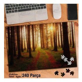 Asil Hobi Büyülü Orman-Sis-Gün Işığı-Ağaçlar Yapboz-Ayak Destekli Çerçeveli 240 Parça Puzzle