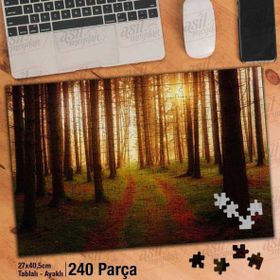 Asil Hobi Büyülü Orman-Sis-Gün Işığı-Ağaçlar Yapboz-Ayak Destekli Çerçeveli 240 Parça Puzzle