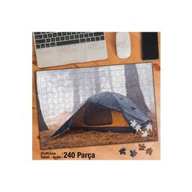 Asil Hobi Çadır-Sisli Orman-Doğa-Tatil Yapboz-Ayak Destekli Çerçeveli 240 Parça Puzzle