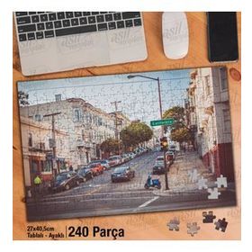 Asil Hobi California Sokak Kavşağı-Cadde-Mimari-Yapboz-Ayak Destekli 240 Parça Puzzle