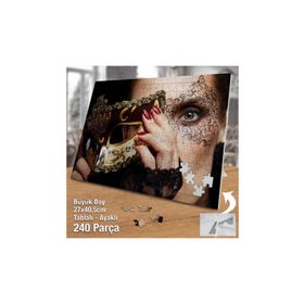 Asil Hobi Cazibeli Kadın-Maskeli Balo-Kostüm Yapboz-Ayak Destekli Çerçeveli 240 Parça Puzzle