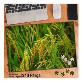 Asil Hobi Çeltik Pirinç Alanı-Bitki-Tarla Yapboz-Ayak Destekli Çerçeveli 240 Parça Puzzle