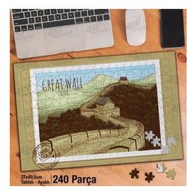 Asil Hobi Çin Seddi-Pekin-Şehir-Çizim Yapboz-Ayak Destekli Çerçeveli 240 Parça Puzzle