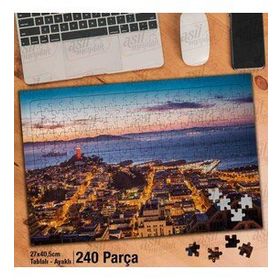 Asil Hobi Coit Kulesi Alcatraz Ve San Francisco Körfezi-Yapboz-Ayak Destekli 240 Parça Puzzle
