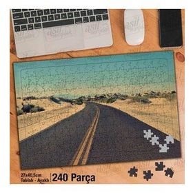 Asil Hobi Çöl-Toprak Arazi-Uzun Yol-Asfalt Yapboz-Ayak Destekli Çerçeveli 240 Parça Puzzle