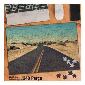 Asil Hobi Çöl-Toprak Arazi-Uzun Yol-Asfalt Yapboz-Ayak Destekli Çerçeveli 240 Parça Puzzle