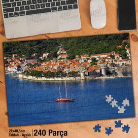 Asil Hobi Corchula Eski Şehir Hırvatistan-Deniz Yapboz-Ayak Destekli Çerçeveli 240 Parça Puzzle