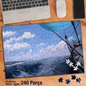Asil Hobi Deniz-Dalga-Gemi-Tekne-Yelken Yapboz-Ayak Destekli Çerçeveli 240 Parça Puzzle