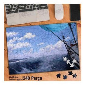 Asil Hobi Deniz-Dalga-Gemi-Tekne-Yelken Yapboz-Ayak Destekli Çerçeveli 240 Parça Puzzle