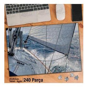 Asil Hobi Deniz-Dalgalar-Yelken-Tekne Yapboz-Ayak Destekli Çerçeveli 240 Parça Puzzle