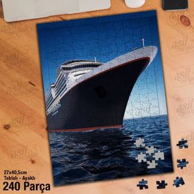 Asil Hobi Deniz-Gemi-Gökyüzü-Kaptan Yapboz-Ayak Destekli Çerçeveli 240 Parça Puzzle