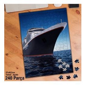 Asil Hobi Deniz-Gemi-Gökyüzü-Kaptan Yapboz-Ayak Destekli Çerçeveli 240 Parça Puzzle