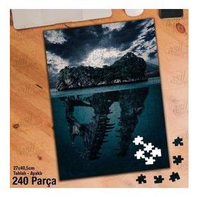 Asil Hobi Deniz-Gökyüzü-Ada-Doğa Yapboz-Ayak Destekli Çerçeveli 240 Parça Puzzle
