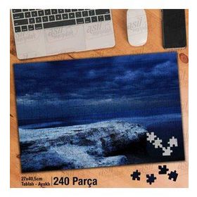 Asil Hobi Deniz-Gökyüzü-Bulutlar-Gece Yapboz-Ayak Destekli Çerçeveli 240 Parça Puzzle