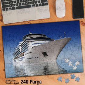 Asil Hobi Deniz-Gökyüzü-Gemi-Doğa-Okyanus Yapboz-Ayak Destekli Çerçeveli 240 Parça Puzzle