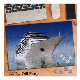 Asil Hobi Deniz-Gökyüzü-Gemi-Doğa-Okyanus Yapboz-Ayak Destekli Çerçeveli 240 Parça Puzzle
