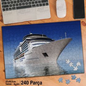 Asil Hobi Deniz-Gökyüzü-Gemi-Doğa-Okyanus Yapboz-Ayak Destekli Çerçeveli 240 Parça Puzzle