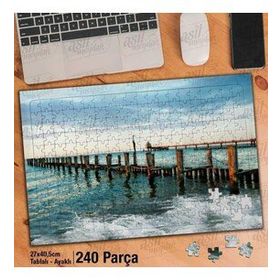 Asil Hobi Deniz-İskele-Dalga-Doğa-Manzara Yapboz-Ayak Destekli Çerçeveli 240 Parça Puzzle