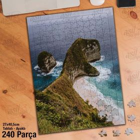 Asil Hobi Deniz-Kayalık-Doğa-Manzara Yapboz-Ayak Destekli Çerçeveli 240 Parça Puzzle