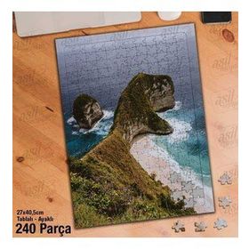 Asil Hobi Deniz-Kayalık-Doğa-Manzara Yapboz-Ayak Destekli Çerçeveli 240 Parça Puzzle
