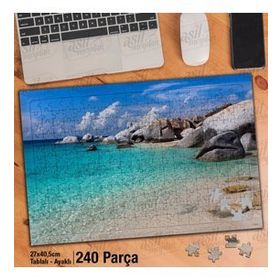 Asil Hobi Deniz-Kayalıklar-Doğa-Manzara-Tabiat-Yapboz-Ayak Destekli 240 Parça Puzzle