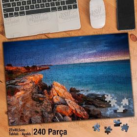 Asil Hobi Deniz-Kayalıklar-Doğa-Manzara-Tabiat-Yapboz-Ayak Destekli 240 Parça Puzzle