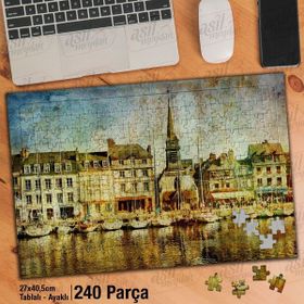 Asil Hobi Deniz-Kayıklar-Evler-Mimari-Manzara Yapboz-Ayak Destekli Çerçeveli 240 Parça Puzzle