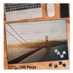 Asil Hobi Deniz-Köprü-Şehir-Manzara Yapboz-Ayak Destekli Çerçeveli 240 Parça Puzzle