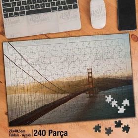 Asil Hobi Deniz-Köprü-Şehir-Manzara Yapboz-Ayak Destekli Çerçeveli 240 Parça Puzzle
