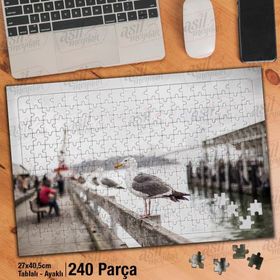 Asil Hobi Deniz-Martı-Hayvan-Obje Yapboz-Ayak Destekli Çerçeveli 240 Parça Puzzle