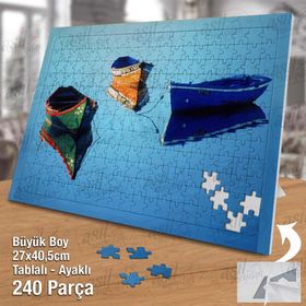 Asil Hobi Deniz O-Kayık-Yansıma-Yapboz-Ayak Destekli 240 Parça Puzzle