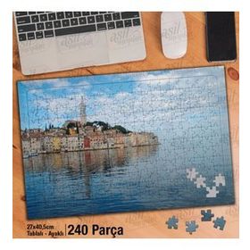 Asil Hobi Deniz-Şehir-Yansıma-Manzara Yapboz-Ayak Destekli Çerçeveli 240 Parça Puzzle
