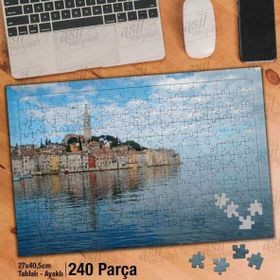 Asil Hobi Deniz-Şehir-Yansıma-Manzara Yapboz-Ayak Destekli Çerçeveli 240 Parça Puzzle