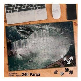 Asil Hobi Deniz-Şelale-Manzara-Tabiat-Tekne Yapboz-Ayak Destekli Çerçeveli 240 Parça Puzzle