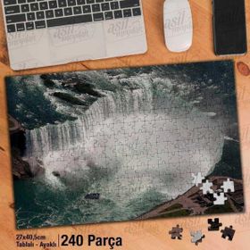 Asil Hobi Deniz-Şelale-Manzara-Tabiat-Tekne Yapboz-Ayak Destekli Çerçeveli 240 Parça Puzzle