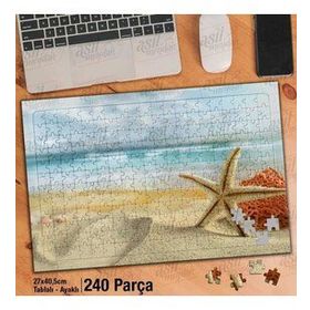 Asil Hobi Deniz Yıldızı-Deniz-Gökyüzü Yapboz-Ayak Destekli Çerçeveli 240 Parça Puzzle