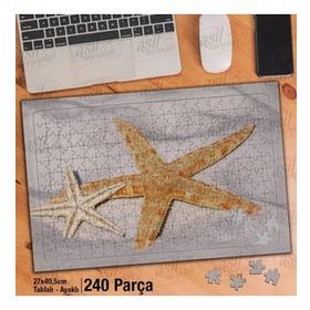 Asil Hobi Deniz Yıldızı-Kum-Plaj-Deniz-Yaz Yapboz-Ayak Destekli Çerçeveli 240 Parça Puzzle