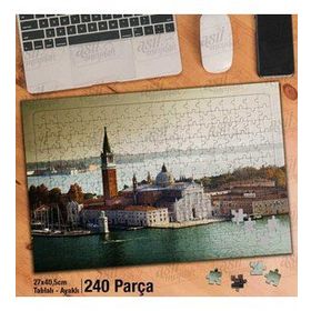 Asil Hobi Denizin-Evler-Mimari-Kule-Manzara Yapboz-Ayak Destekli Çerçeveli 240 Parça Puzzle